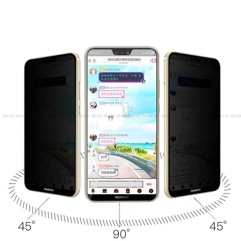 Huawei P20 Pro HEPTEKİLETİŞİM New 5D Privacy Temperli Ekran Koruyucu