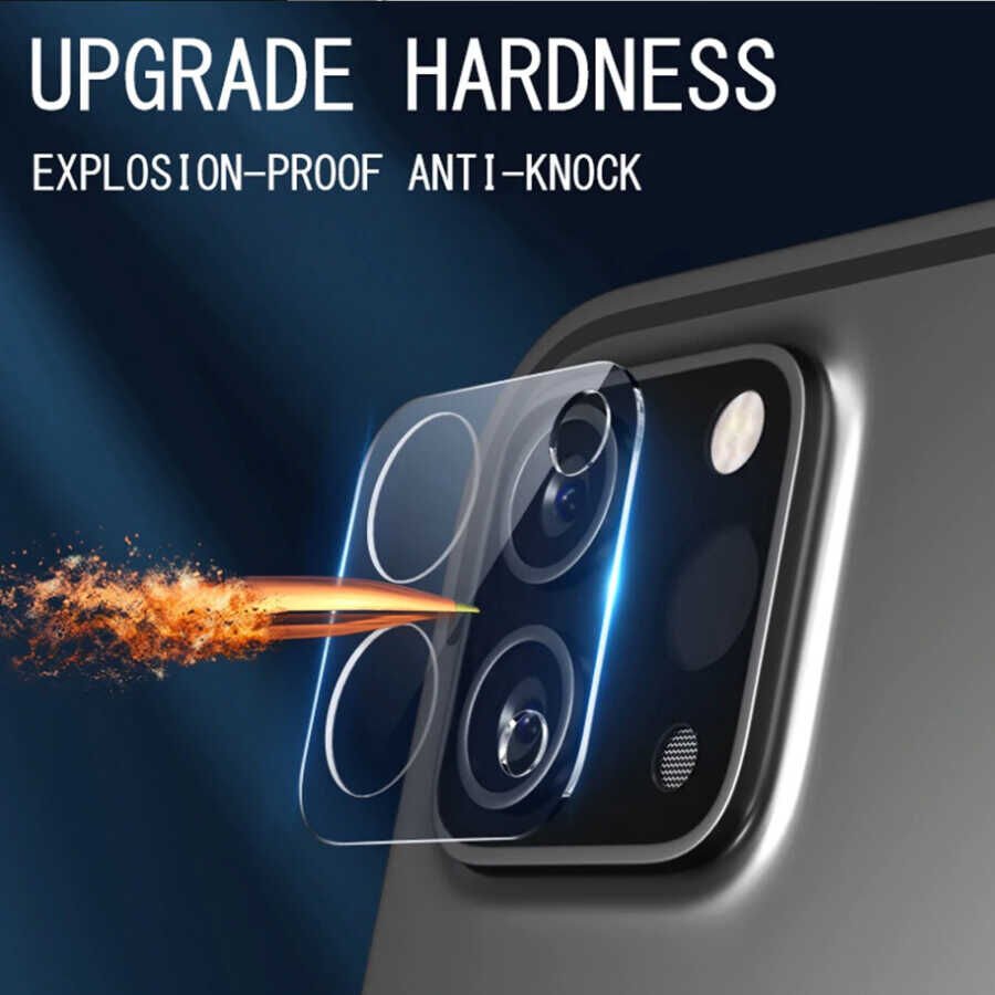Apple iPad Pro 12.9 2020 (4.Nesil) Kamera Lens Koruyucu Tam Kaplama Tasarım (z-kamera-camı) Renksiz