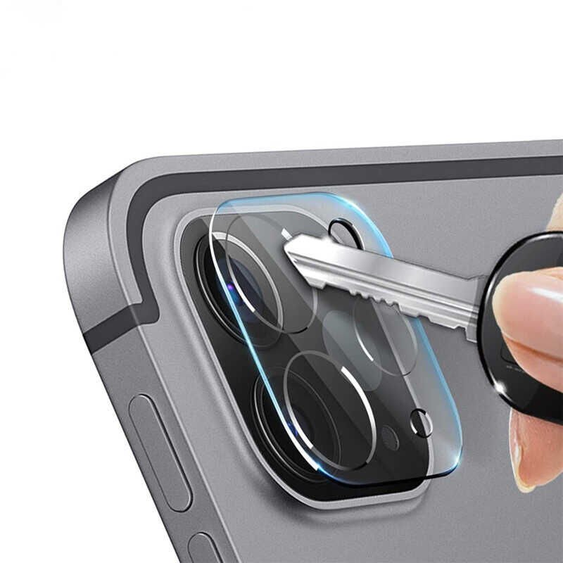 Apple iPad Pro 12.9 2020 (4.Nesil) Kamera Lens Koruyucu Tam Kaplama Tasarım (z-kamera-camı) Renksiz