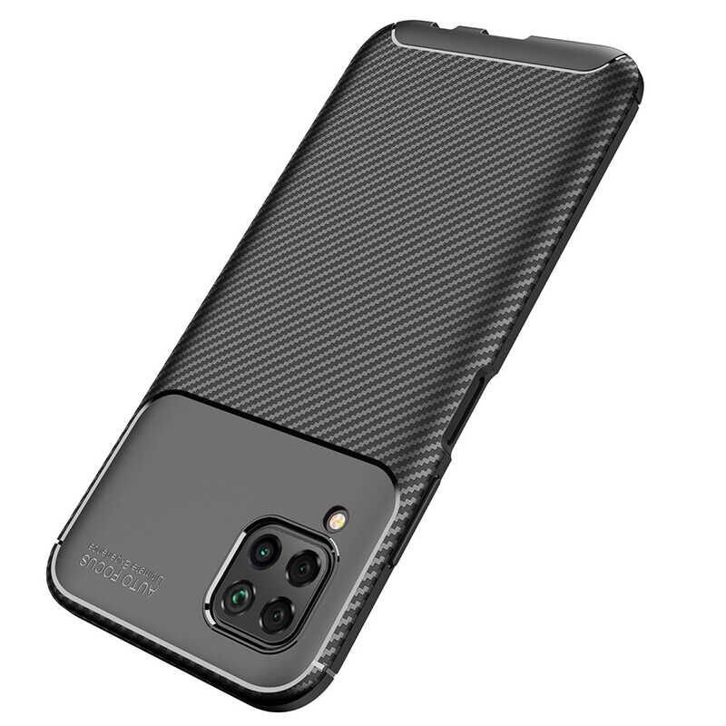 Huawei P40 Lite Kılıf Kamera Çıkıntılı Karbon Fiber Dokulu Renk Atmaz Kapak (NEGRO) Lacivert