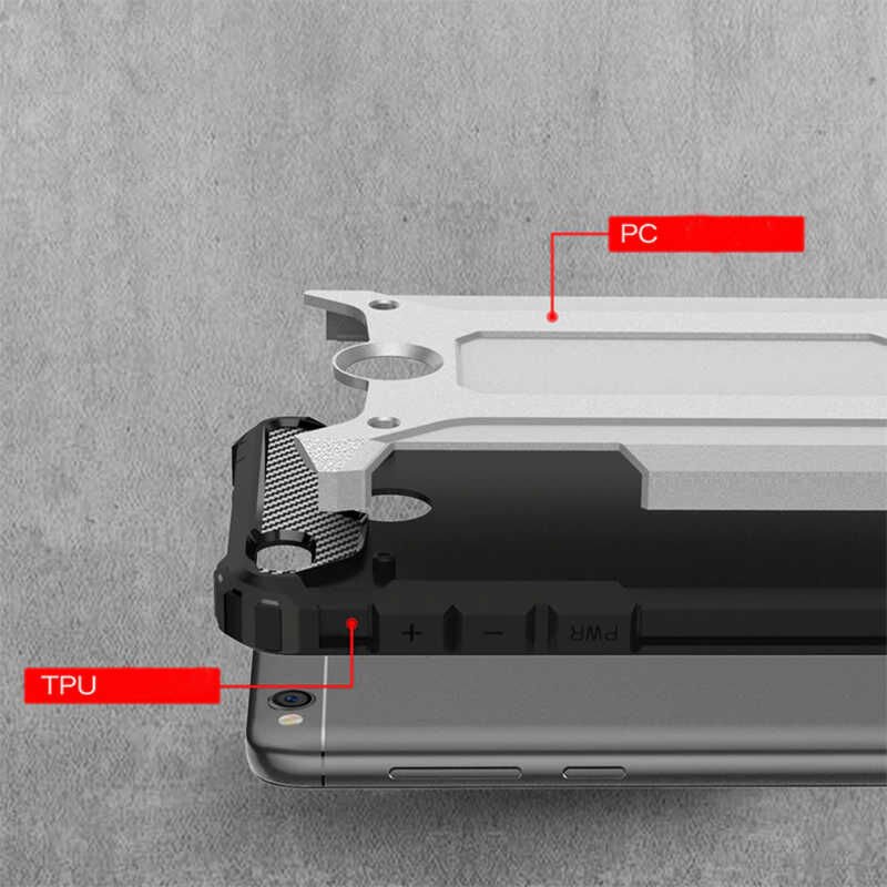 Xiaomi Redmi 4x Kılıf Armor Köşe Korumalı Çift Katman Tank Zırh Kapak (CRASH) Mavi