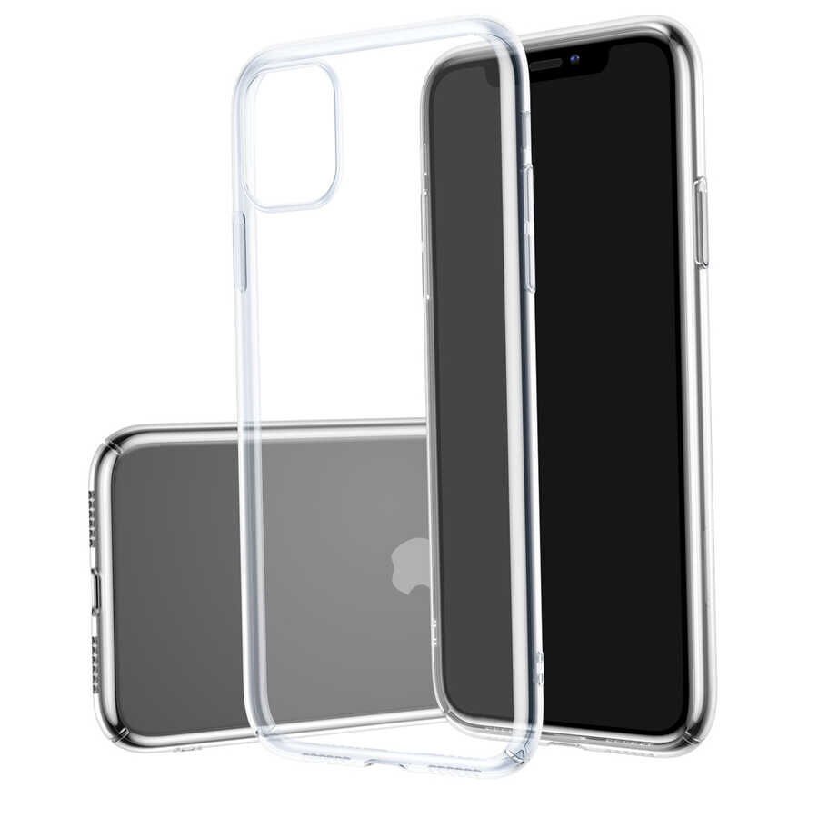 Apple iPhone 11 Kılıf Kamera Çıkıntılı Renksiz Sararmaz Şeffaf Sert Kapak (Vonn) Renksiz