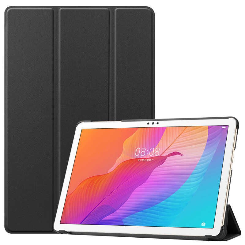 Honor X8 Kılıf Arkası Silikon Pu Deri 360 Korumalı Tasarım (SC.) Siyah