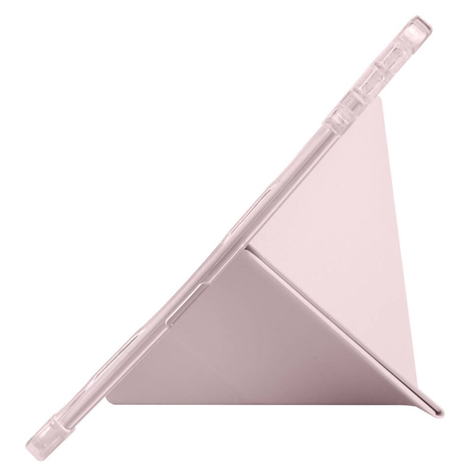 Lenovo M11 TB-330FU Kılıf Kalem Bölmeli Standlı Kılıf (TR) Rose Gold