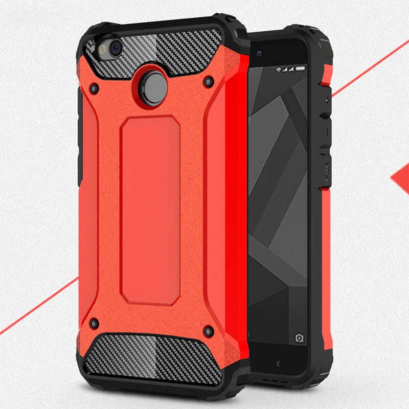 Xiaomi Redmi 4x Kılıf Armor Köşe Korumalı Çift Katman Tank Zırh Kapak (CRASH) Gold