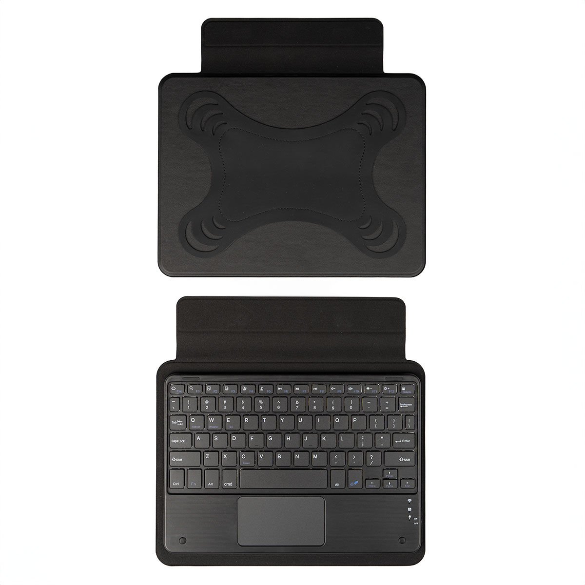 8'' inç Universal Tüm Modellere Uyumlu Border Bluetooh Bağlantılı Standlı Klavyeli Tablet Kılıfı Siyah