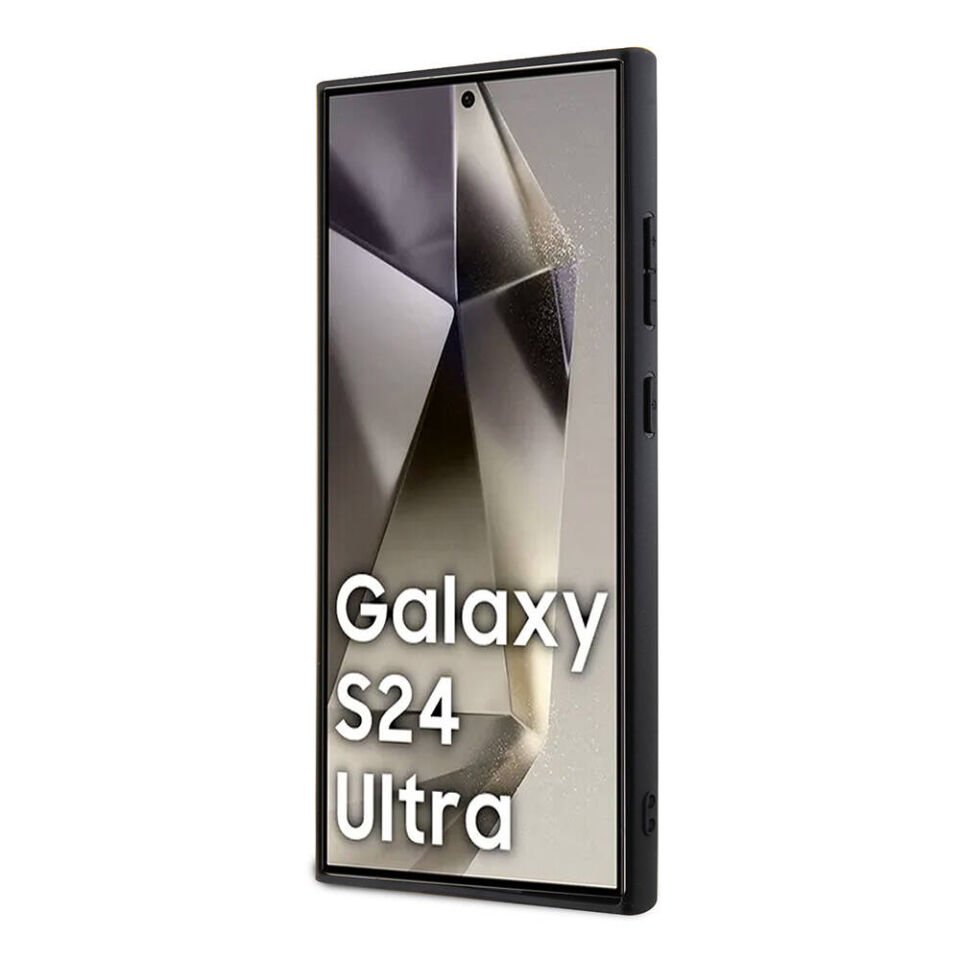 Samsung Galaxy S24 Ultra Kılıf Guess Orjinal Lisanslı 4G Desenli Üçgen Logolu Standlı Deri Kapak