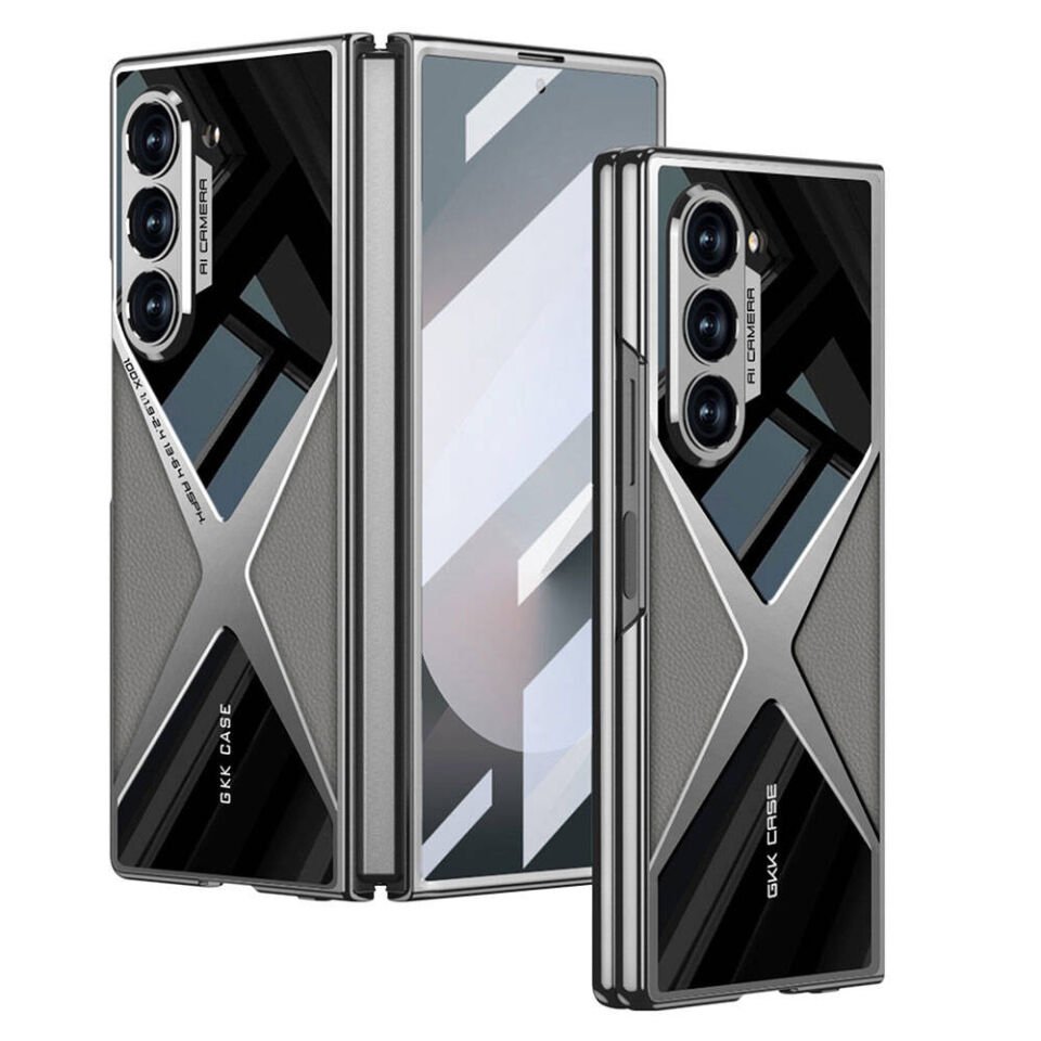 Samsung Galaxy Z Fold 6 Kılıf Ultra İnce Kamera Korumalı PC + Deri Arka Yüzey HEPTEKİLETİŞİM X-Pro Kapak