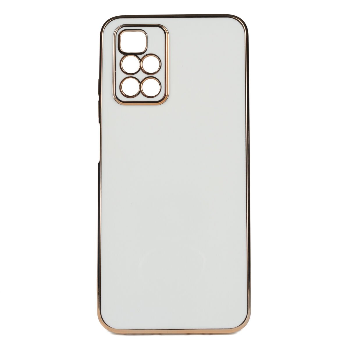Xiaomi Redmi 10 2022 Kılıf Kamera Korumalı Parlak Altın İşlemeli Kartlıklı Cüzdanlı Kapak (K.Bark) Beyaz