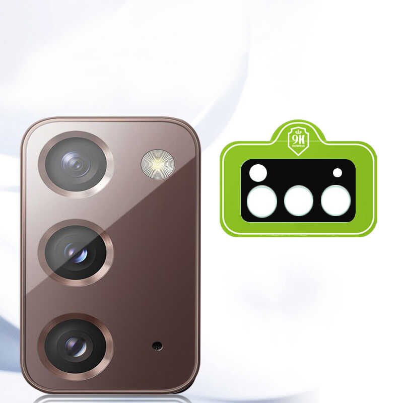 Samsung Galaxy Note 20 Kamera Lens Koruyucu Cam Filmi Tam Kaplama Tasarım (z-kamera-camı) Siyah