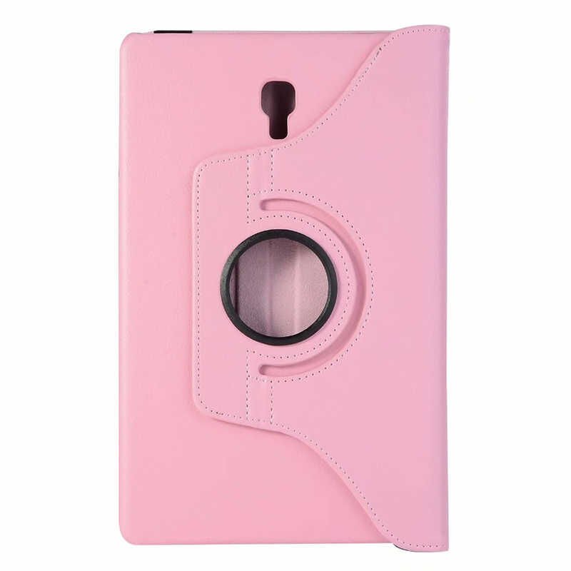 Samsung Galaxy Tab A 10.5 T590 T595 T597 Kılıf Dönebilen Standlı (D-T) Pembe Açık