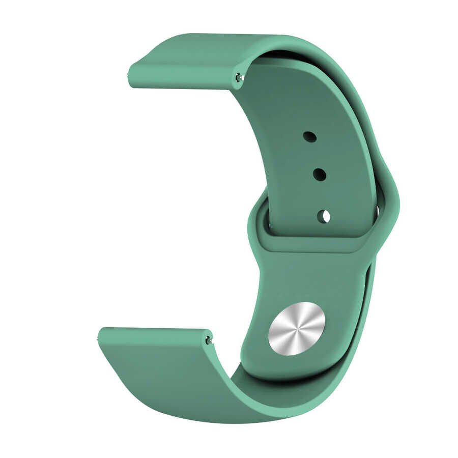 Samsung Galaxy Watch Active 2 40mm (20mm) Silikon Kordon Esnek Malzeme (krd-11) Su Yeşil