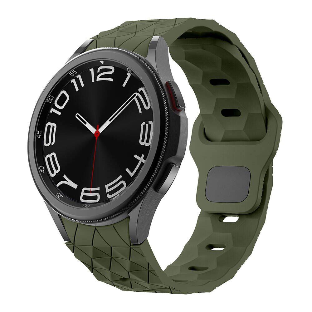 Samsung Galaxy Watch 6 44mm HEPTEKİLETİŞİM KRD-116 20mm Futbol Desenli Spor Tasarımlı Silikon Kordon