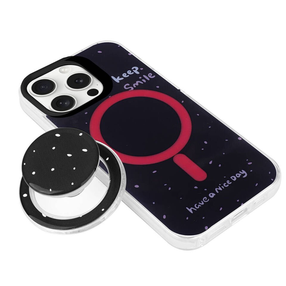 Apple iPhone 15 Pro Kılıf Magsafe Şarj Özellikli Tak-Çıkar Pop Soketli HEPTEKİLETİŞİM Tiktok Kapak