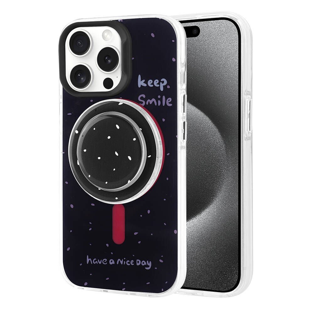Apple iPhone 15 Pro Kılıf Magsafe Şarj Özellikli Tak-Çıkar Pop Soketli HEPTEKİLETİŞİM Tiktok Kapak