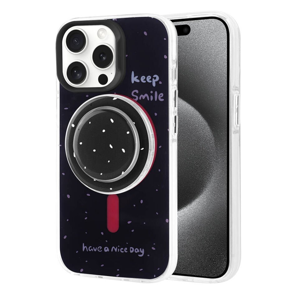 Apple iPhone 15 Pro Kılıf Magsafe Şarj Özellikli Tak-Çıkar Pop Soketli HEPTEKİLETİŞİM Tiktok Kapak