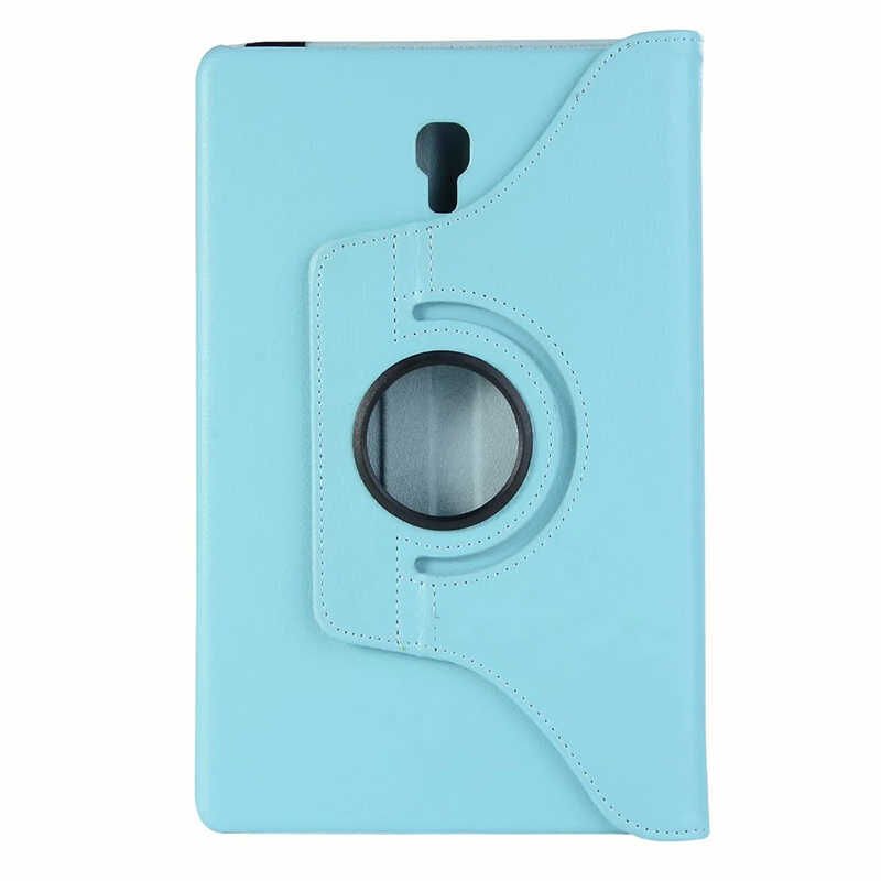 Samsung Galaxy Tab A 10.5 T590 T595 T597 Kılıf Dönebilen Standlı (D-T) Mavi Açık