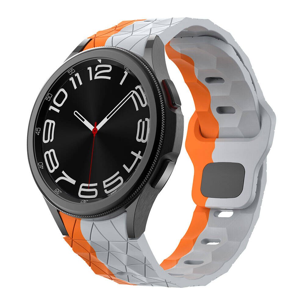 Samsung Galaxy Watch 6 40mm HEPTEKİLETİŞİM KRD-116 20mm Futbol Desenli Spor Tasarımlı Silikon Kordon
