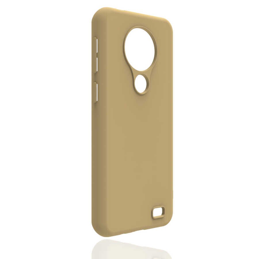 Reeder P13 Blue Max 2020 Kılıf Kamera Korumalı Esnek Renkli Silikon Kapak (Biye) Gold