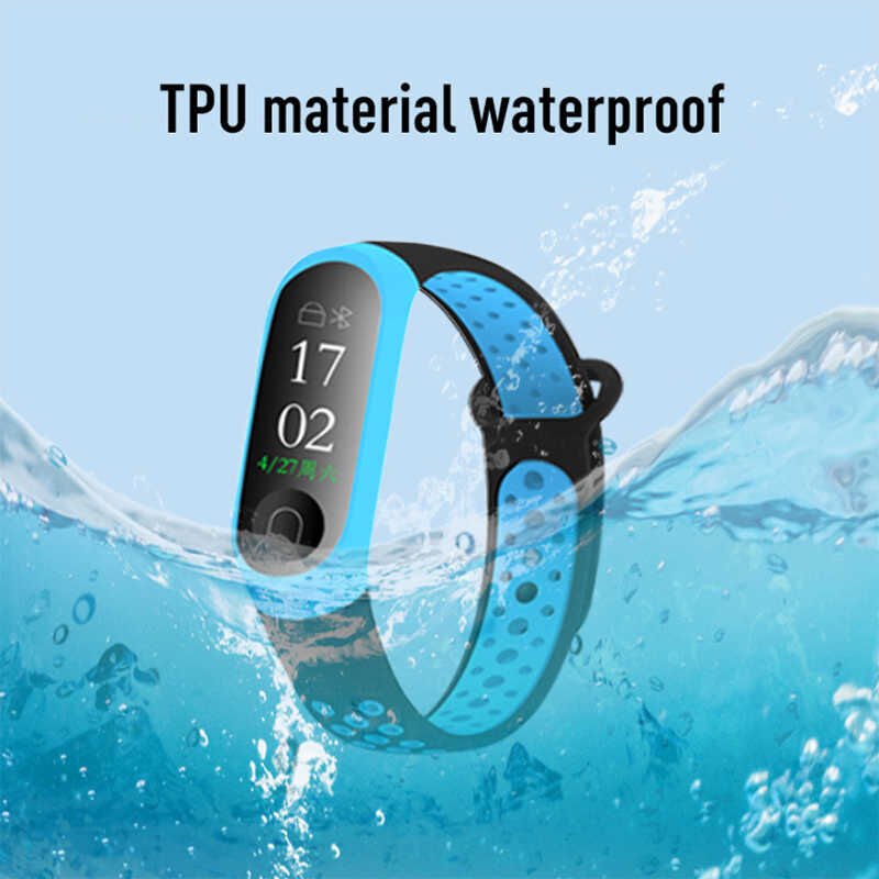 Xiaomi Mi Band 3/4/5/6 Silikon Kordon Esnek Silikon Malzeme Tasarım (KRD-08) NO3