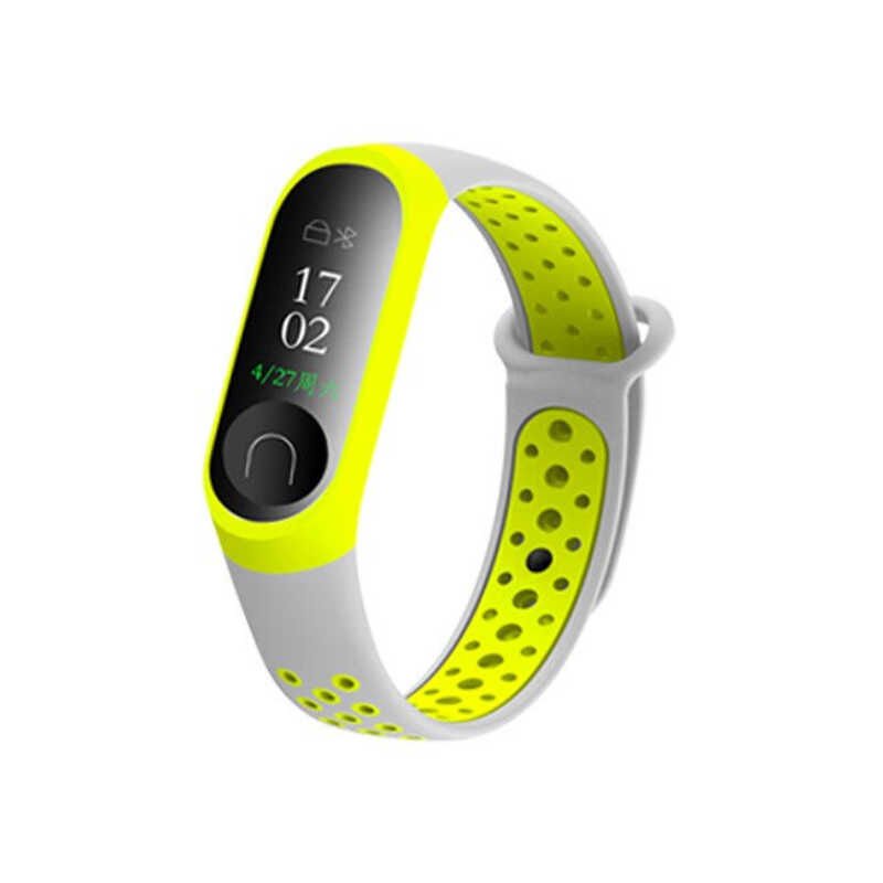 Xiaomi Mi Band 3/4/5/6 Silikon Kordon Esnek Silikon Malzeme Tasarım (KRD-08) NO3