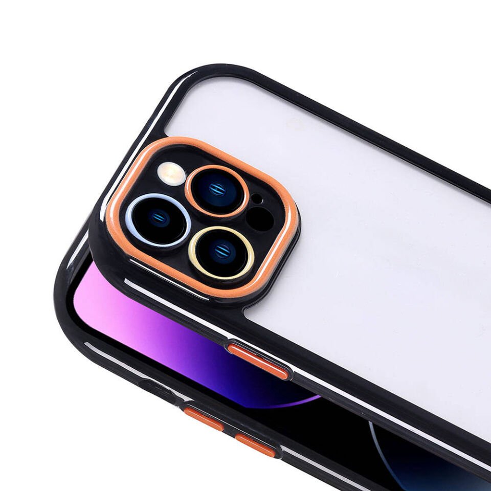 Apple iPhone 14 Pro Max Kılıf Kamera Korumalı Renkli Kenar ve Çerçeve Tasarımlı HEPTEKİLETİŞİM Vitamin Kapak