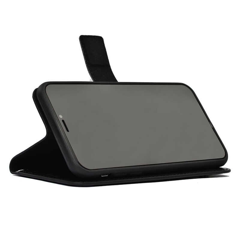 Samsung Galaxy S21 FE Kılıf Pu Deri Kapaklı Standlı Kartlıklı Bölmeli Deluxe Cüzdan Kırmızı