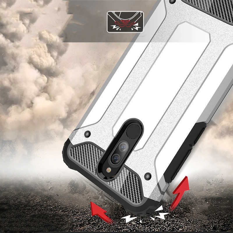 Xiaomi Redmi 8 Kılıf Armor Köşe Korumalı Çift Katman Tank Zırh Kapak (CRASH) Mavi