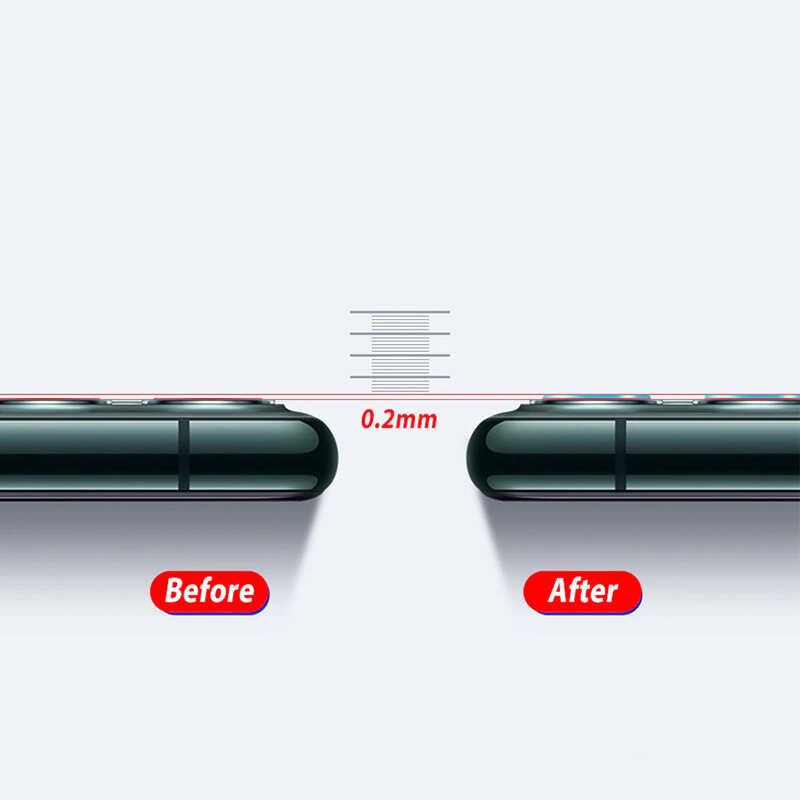 Apple  iPhone 12 Mini Kamera Lens Koruyucu Cam Filmi Tam Kaplama Tasarım (z-kamera-camı) Renksiz