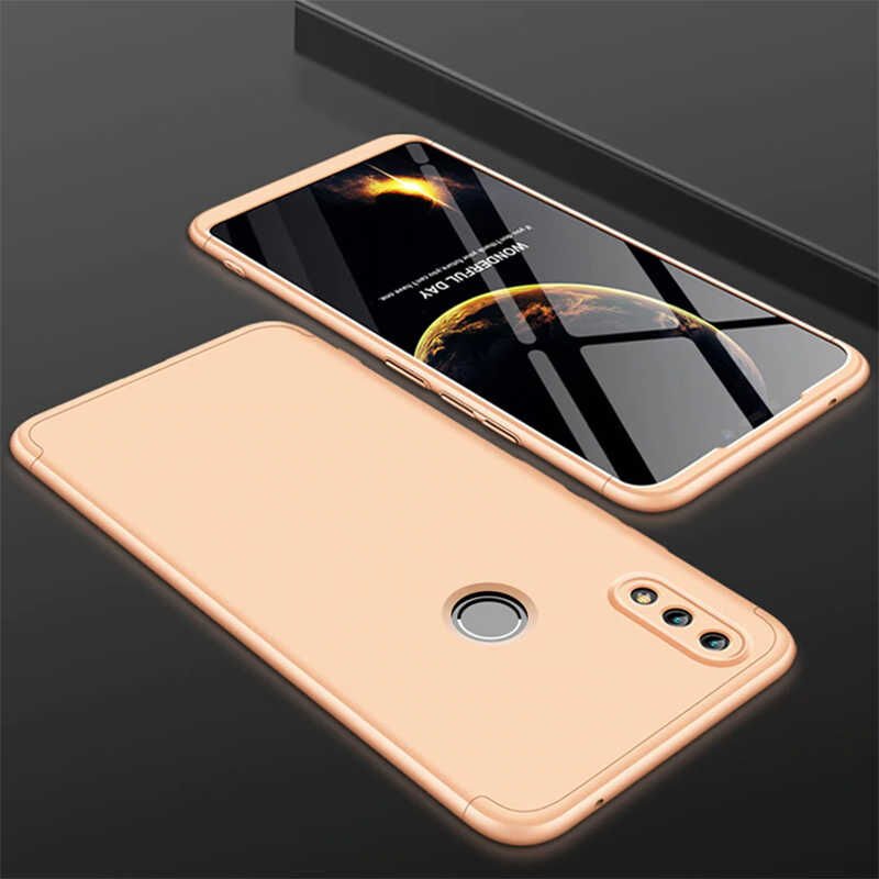 Huawei Honor Play Kılıf 360 Tam Koruma Ön Ve Arka Sert Mika Kapak Orjinal Ays Gkk Kapak Kırmızı