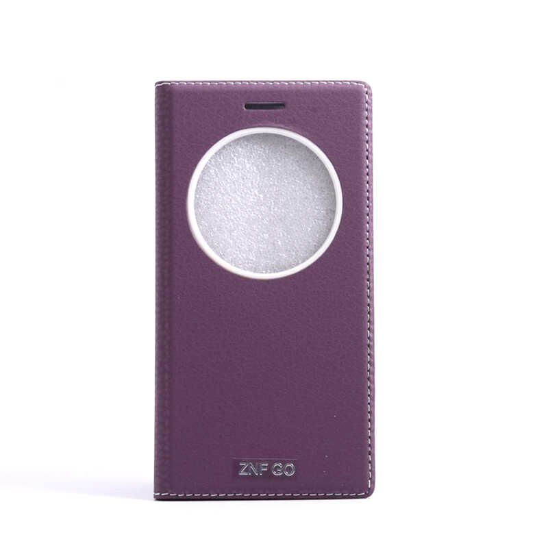 Asus Zenfone Go ZC500TG Kapaklı Kılıf Mıknatıslı 360 Tam Korumalı (DOLCE) Mor