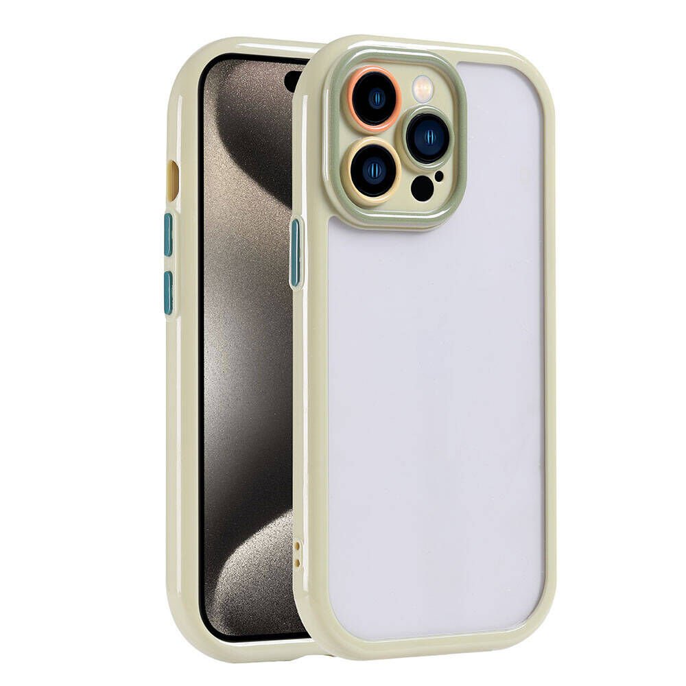 Apple iPhone 15 Pro Max Kılıf Kamera Korumalı Renkli Kenar ve Çerçeve Tasarımlı HEPTEKİLETİŞİM Vitamin Kapak