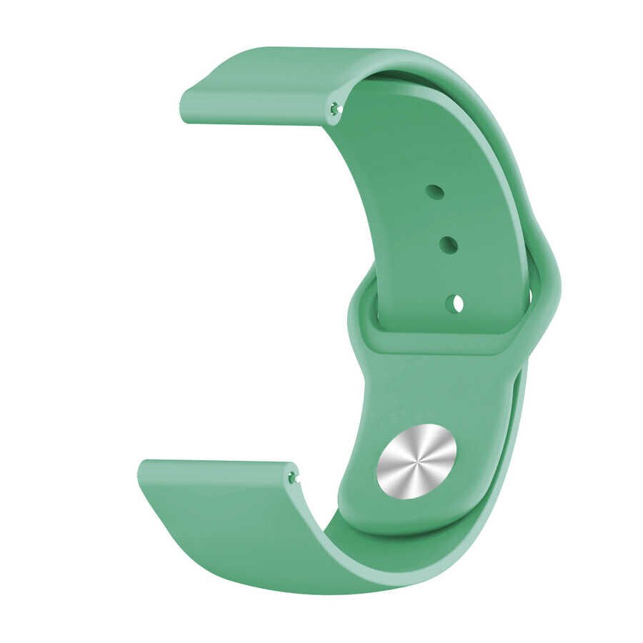 Samsung Galaxy Watch Active 2 44mm (20mm) Silikon Kordon Esnek Malzeme (krd-11) Yeşil