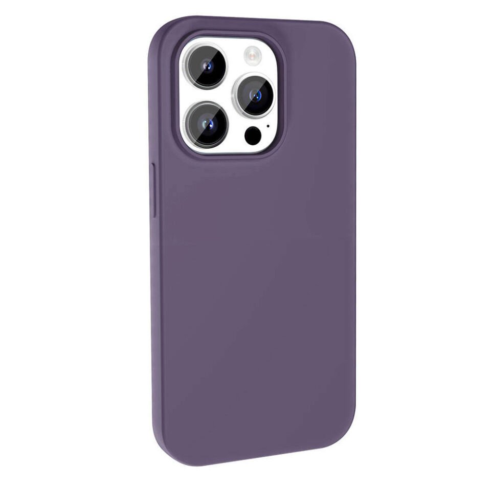 Apple iPhone 14 Pro Max Kılıf Kamera Çıkıntılı İçi Kadife Lansman Dokulu Silikon Kapak (Kivi) Siyah