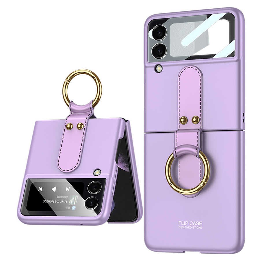 Samsung Galaxy Z Flip 3 Kılıf HEPTEKİLETİŞİM Flip Ring Kıpta Kapak