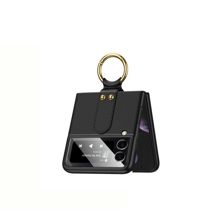 Samsung Galaxy Z Flip 3 Kılıf HEPTEKİLETİŞİM Flip Ring Kıpta Kapak