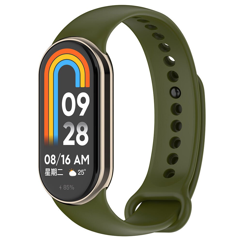 Xiaomi Mi Band 8 Serisi Kordon Silikon Strap Kayış (Klasik) Haki