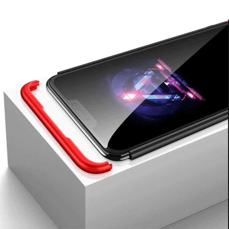 Huawei Honor Play Kılıf 360 Tam Koruma Ön Ve Arka Sert Mika Kapak Orjinal Ays Gkk Kapak Rose Gold