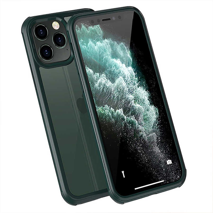 Apple iPhone 12 Pro Kılıf HEPTEKİLETİŞİM Dor Silikon Temperli Cam Kapak