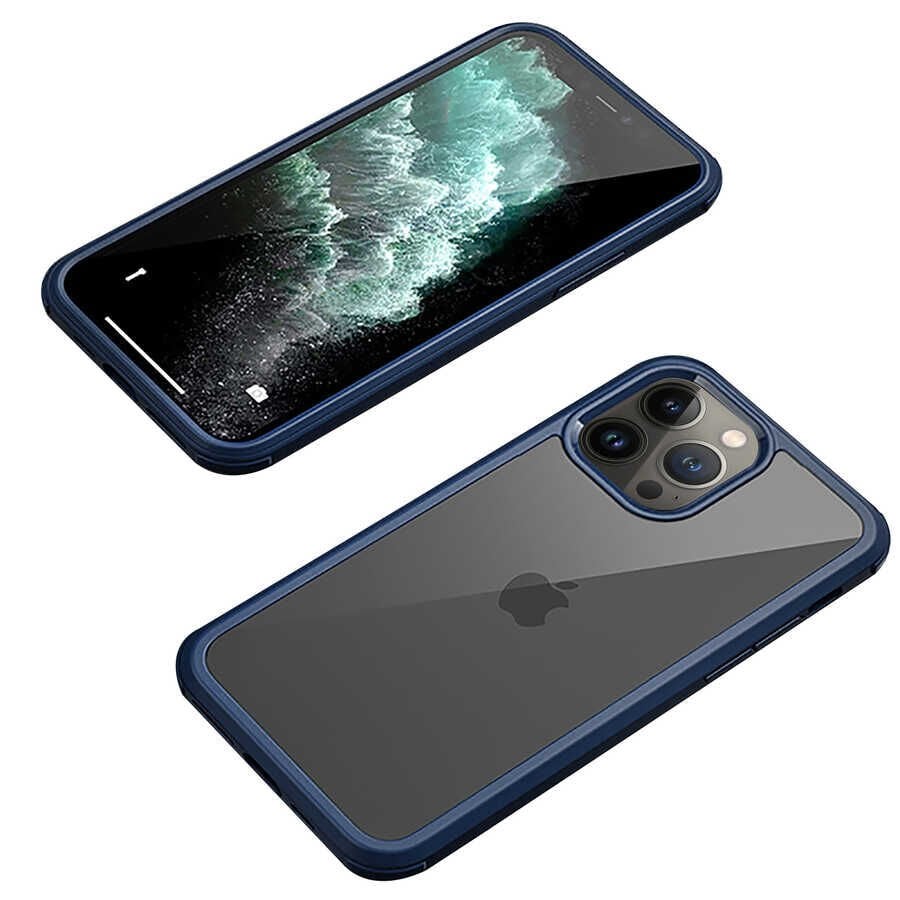 Apple iPhone 12 Pro Kılıf HEPTEKİLETİŞİM Dor Silikon Temperli Cam Kapak