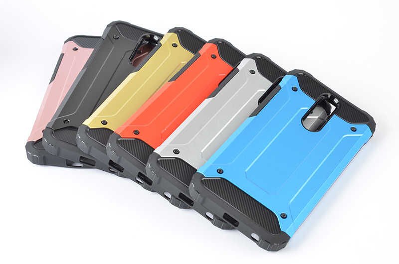 Xiaomi Redmi 8A Kılıf Armor Köşe Korumalı Çift Katman Tank Zırh Kapak (CRASH) Mavi