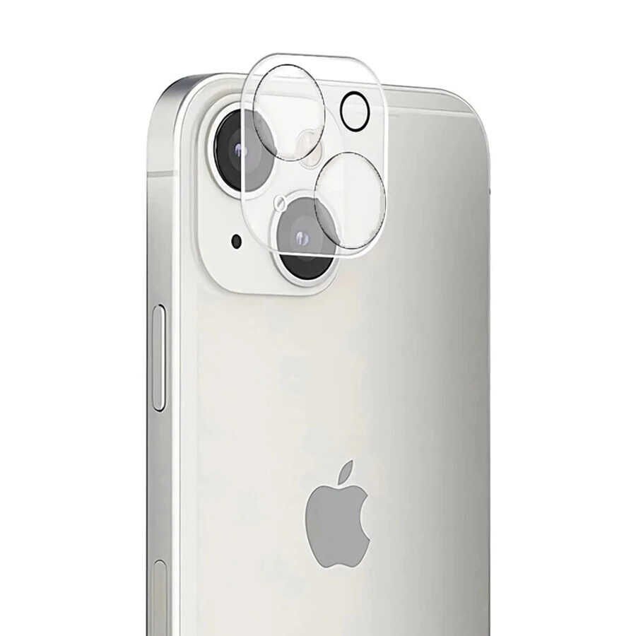 Apple  iPhone 13 Mini Kamera Lens Koruyucu Cam Filmi Tam Kaplama Tasarım (z-kamera-camı) Renksiz