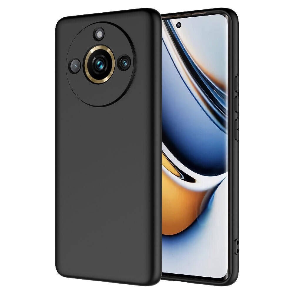 Realme 11 Pro Plus Kılıf Kadife İç Yüzey Yumuşak Dokulu Kamera Korumalı Kapak (MARA) Siyah