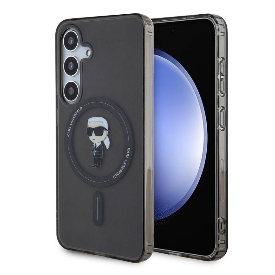 Samsung Galaxy S24 Kılıf Karl Lagerfeld Orjinal Lisanslı Magsafe Şarj Özellikli Karl Head IML Baskılı Kapak