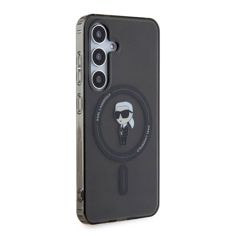 Samsung Galaxy S24 Kılıf Karl Lagerfeld Orjinal Lisanslı Magsafe Şarj Özellikli Karl Head IML Baskılı Kapak
