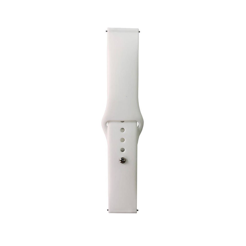Huawei GT2 46mm - 22mm Kordon Silikon Strap Kayış (Klasik) Beyaz