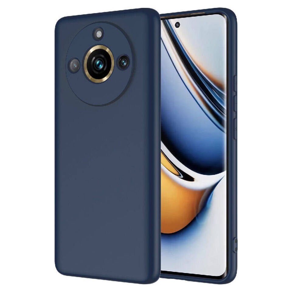 Realme 11 Pro Plus Kılıf Kadife İç Yüzey Yumuşak Dokulu Kamera Korumalı Kapak (MARA) Lacivert
