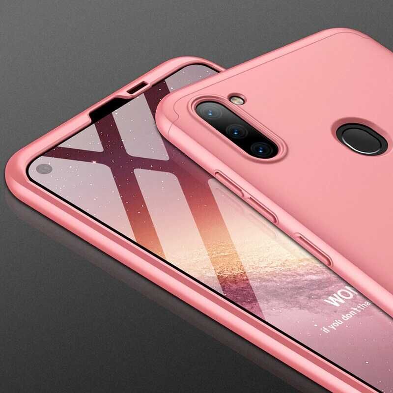 Samsung Galaxy A11 Kılıf 360 Tam Koruma Ön Ve Arka Sert Mika Kapak Orjinal Ays Gkk Kapak Mavi