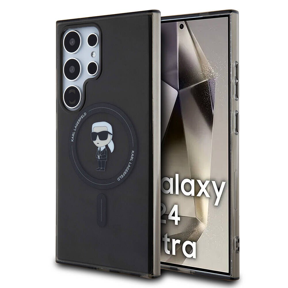 Samsung Galaxy S24 Ultra Kılıf Karl Lagerfeld Orjinal Lisanslı Magsafe Şarj Özellikli Karl Head IML Baskılı Kapak