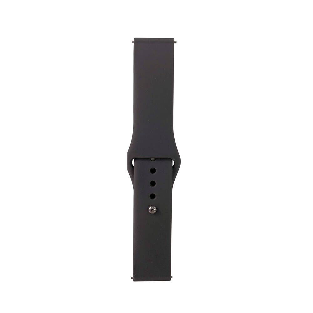 Huawei GT2 46mm - 22mm Kordon Silikon Strap Kayış (Klasik) Gri